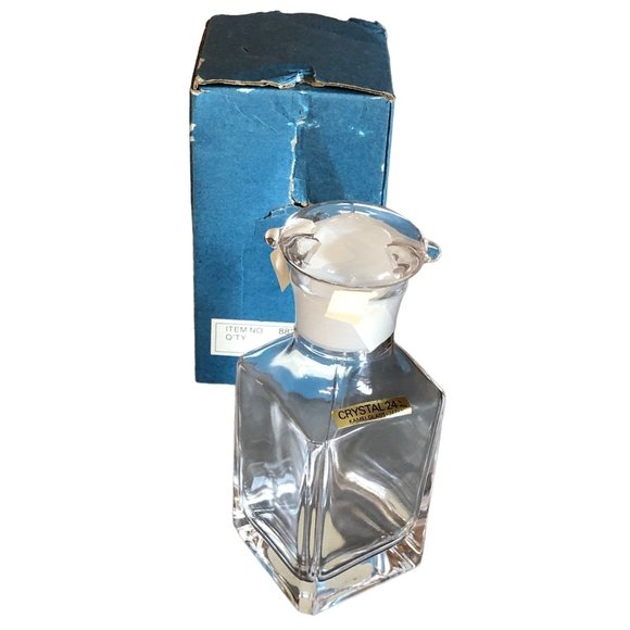 Williams Sonoma Grande Cuisine 24% Lead Crystal Kame Glass Bottle w Lid EUC - Picture 3 of 16